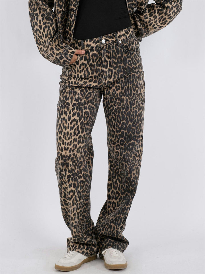 Simona Leopard Pants Leopard | Bukser | Smuk - Dameklær på nett
