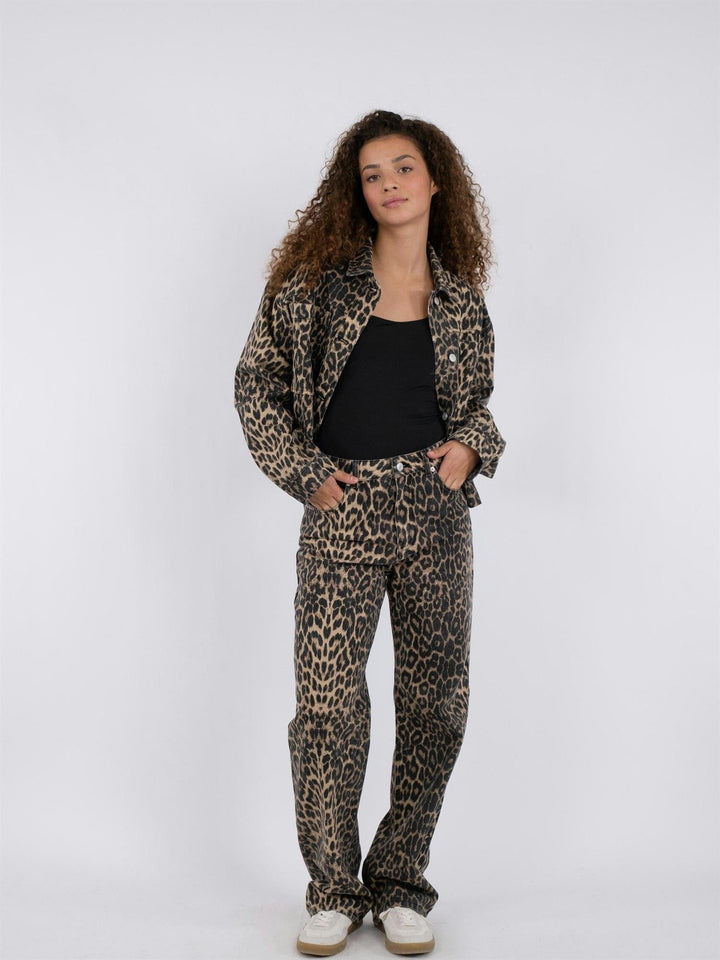 Simona Leopard Pants Leopard | Bukser | Smuk - Dameklær på nett