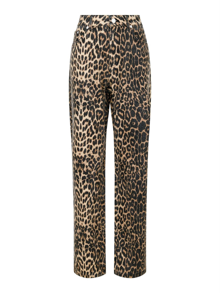 Simona Leopard Pants Leopard | Bukser | Smuk - Dameklær på nett