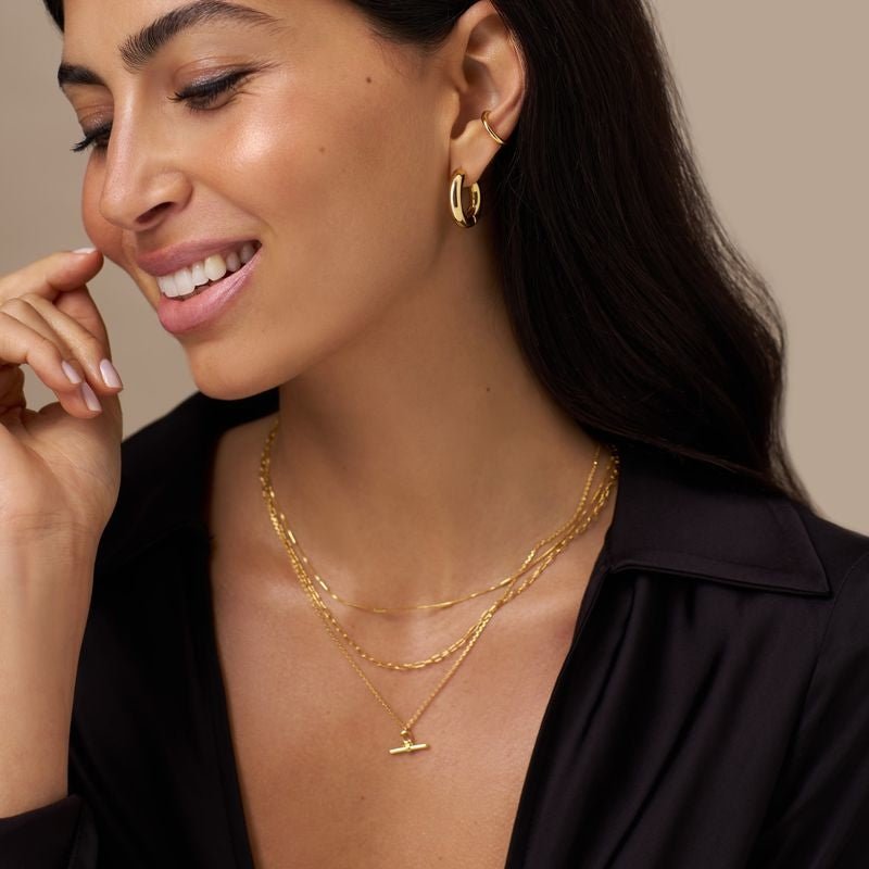 Simple Metal Single Ear Cuff Pale Gold | Smykker | Smuk