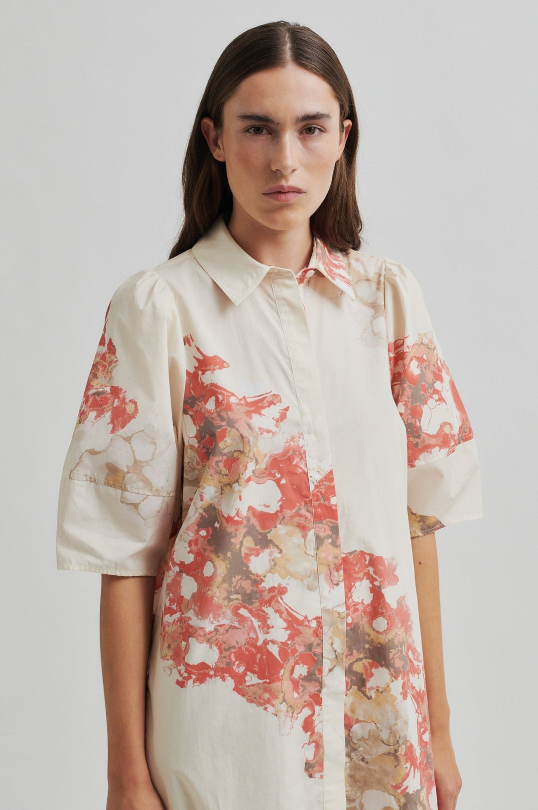 Sirmione Shirt Dress Spiced Coral | Kjoler | Smuk - Dameklær på nett