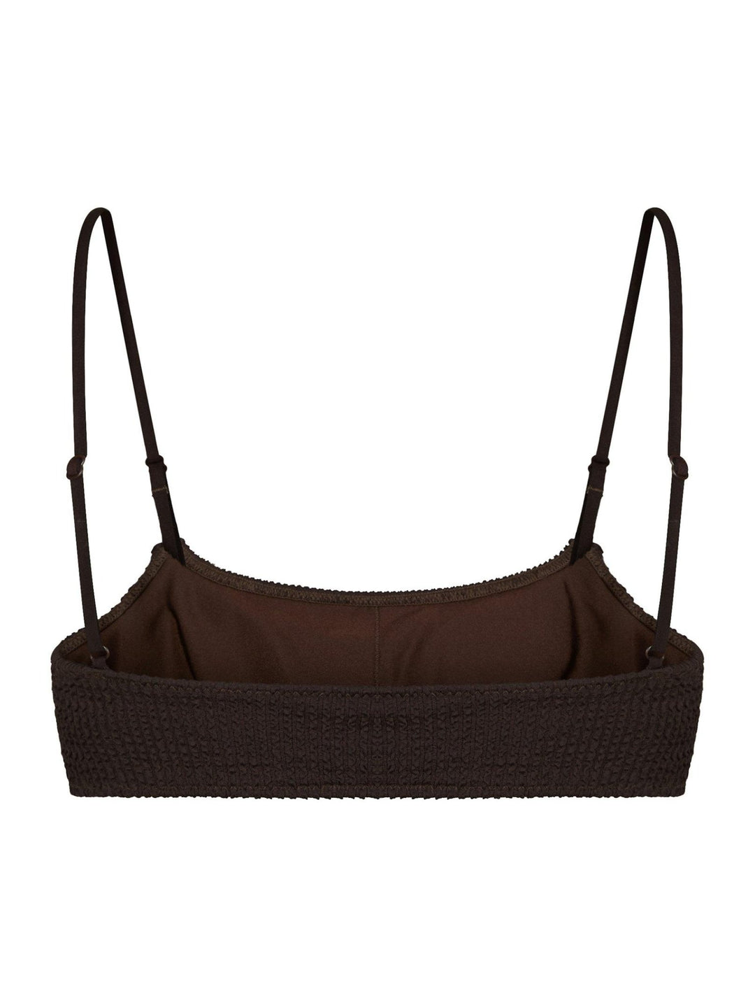 Skin Sand Crepe Swim Top Dark Brown | Badetøy | Smuk