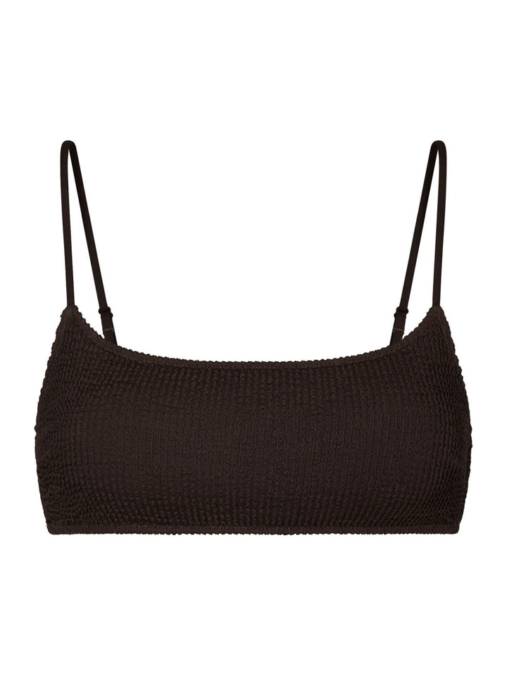 Skin Sand Crepe Swim Top Dark Brown | Badetøy | Smuk