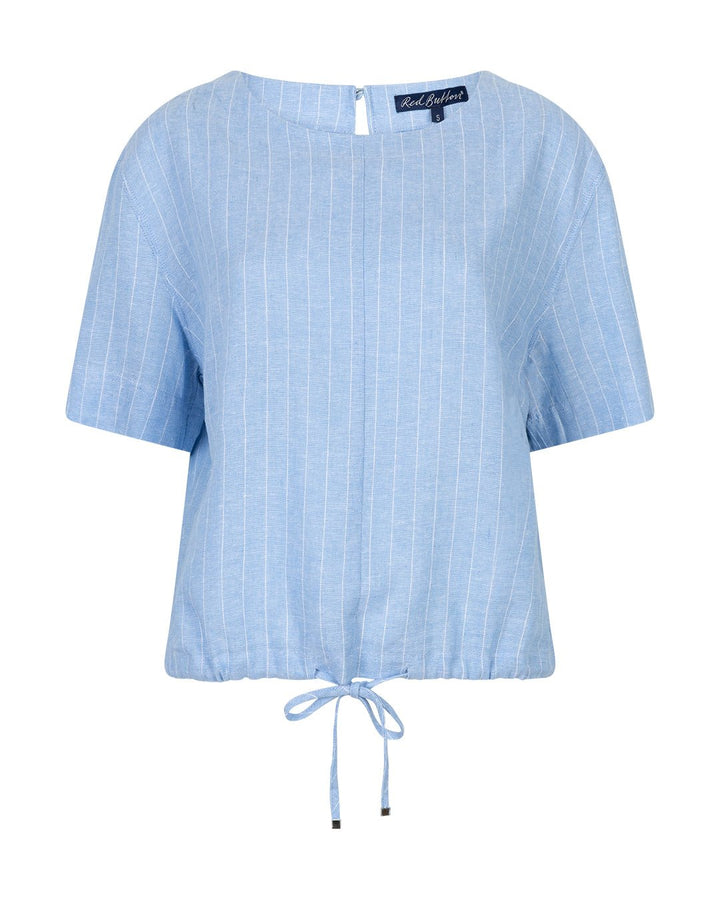 Skyler Linen/Visc Pinstripe Light Blue | Skjorter og bluser | Smuk