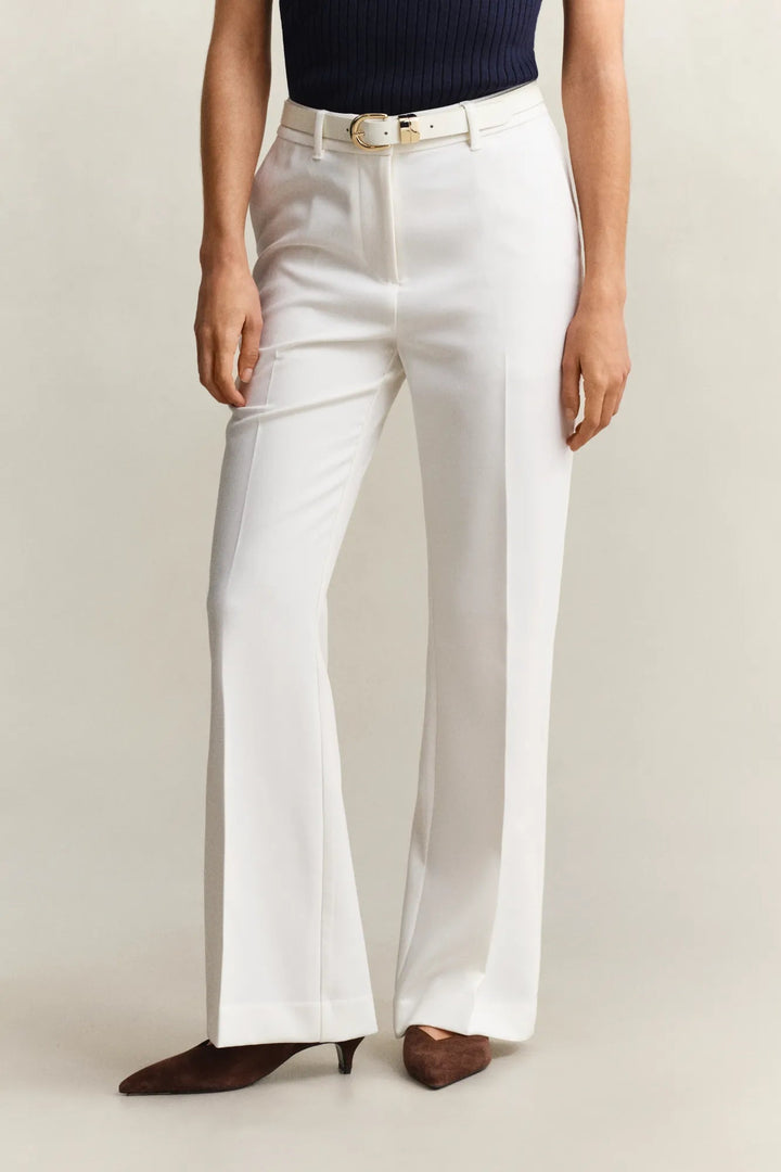 Slim Flare Slack Pants Eggshell | Bukser | Smuk