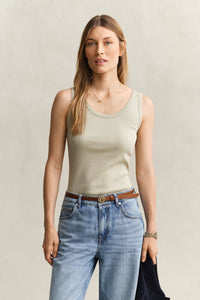 Slim Ribbed Tank Top Country Beige