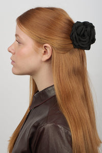 Smooth Rosa Hair Claw Obsidian Black