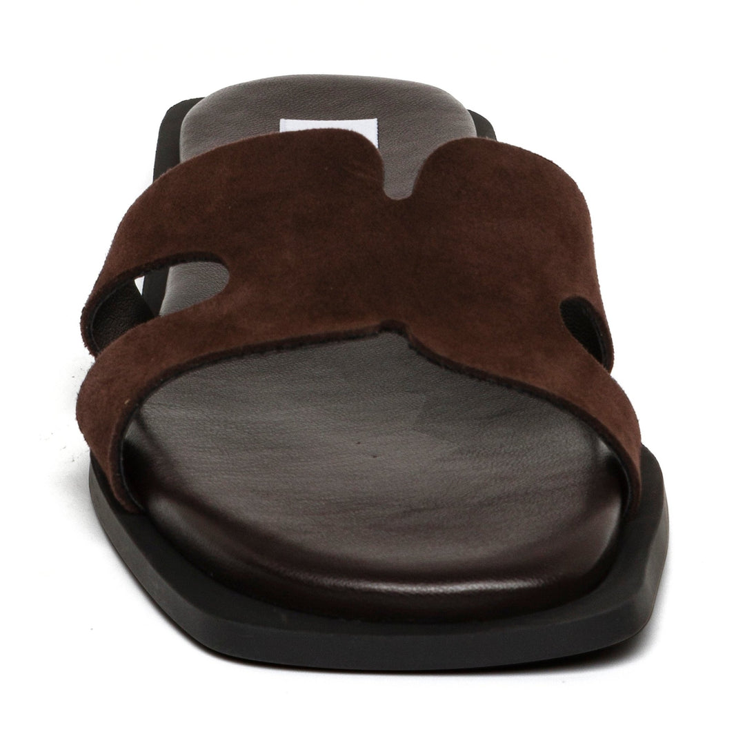Sofia Slides Drk Brn Suede | Sko | Smuk