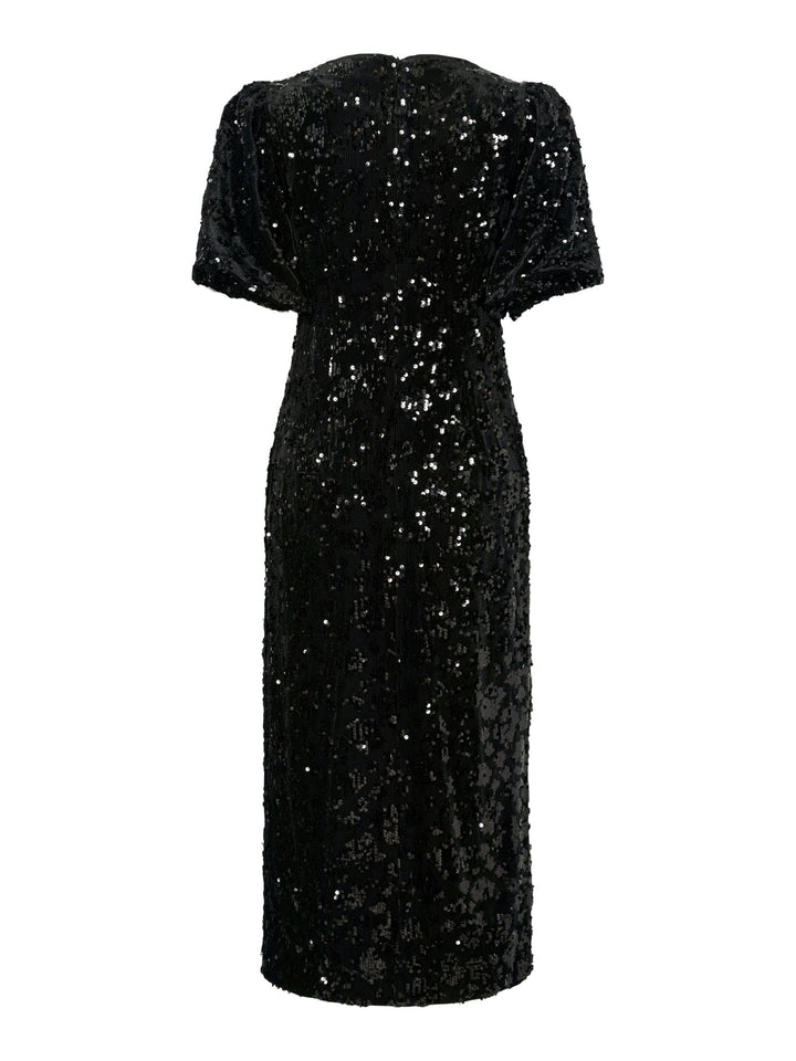 Sofie 2/4 Sequin Midi Dress Black W Sequins | Kjoler | Smuk - Dameklær på nett