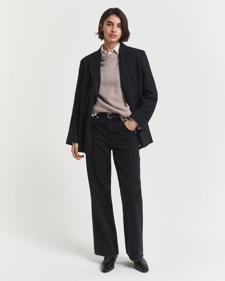 Soft Wool Lounge C - Neck Taupe Beige | Genser | Smuk - Dameklær på nett