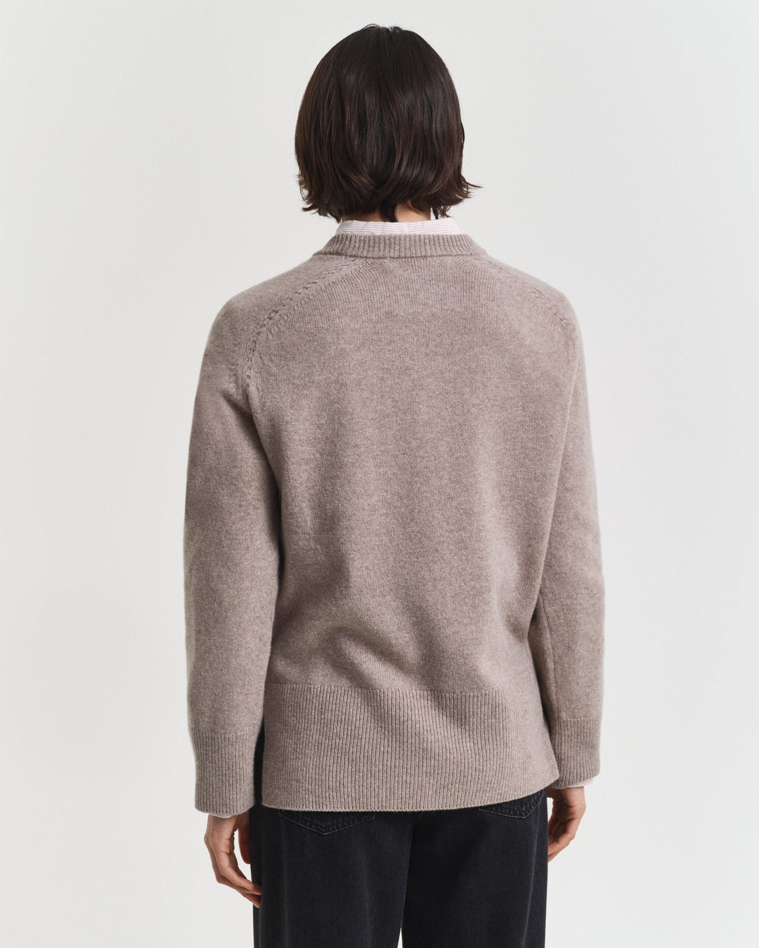 Soft Wool Lounge C - Neck Taupe Beige | Genser | Smuk - Dameklær på nett