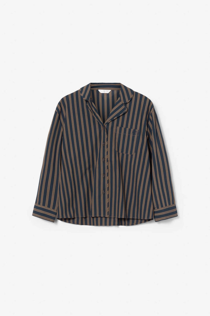Soire Pyjamas Set Navy Stripe | Skjorter og bluser | Smuk