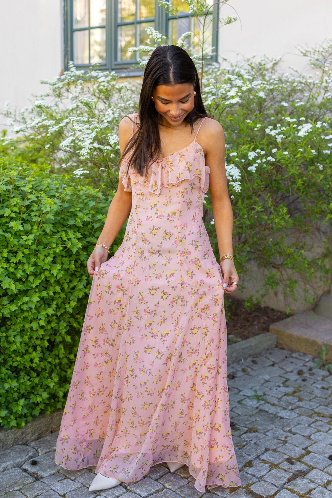 Soiree Strap Maxi Dress Blushing Rose | Kjoler | Smuk