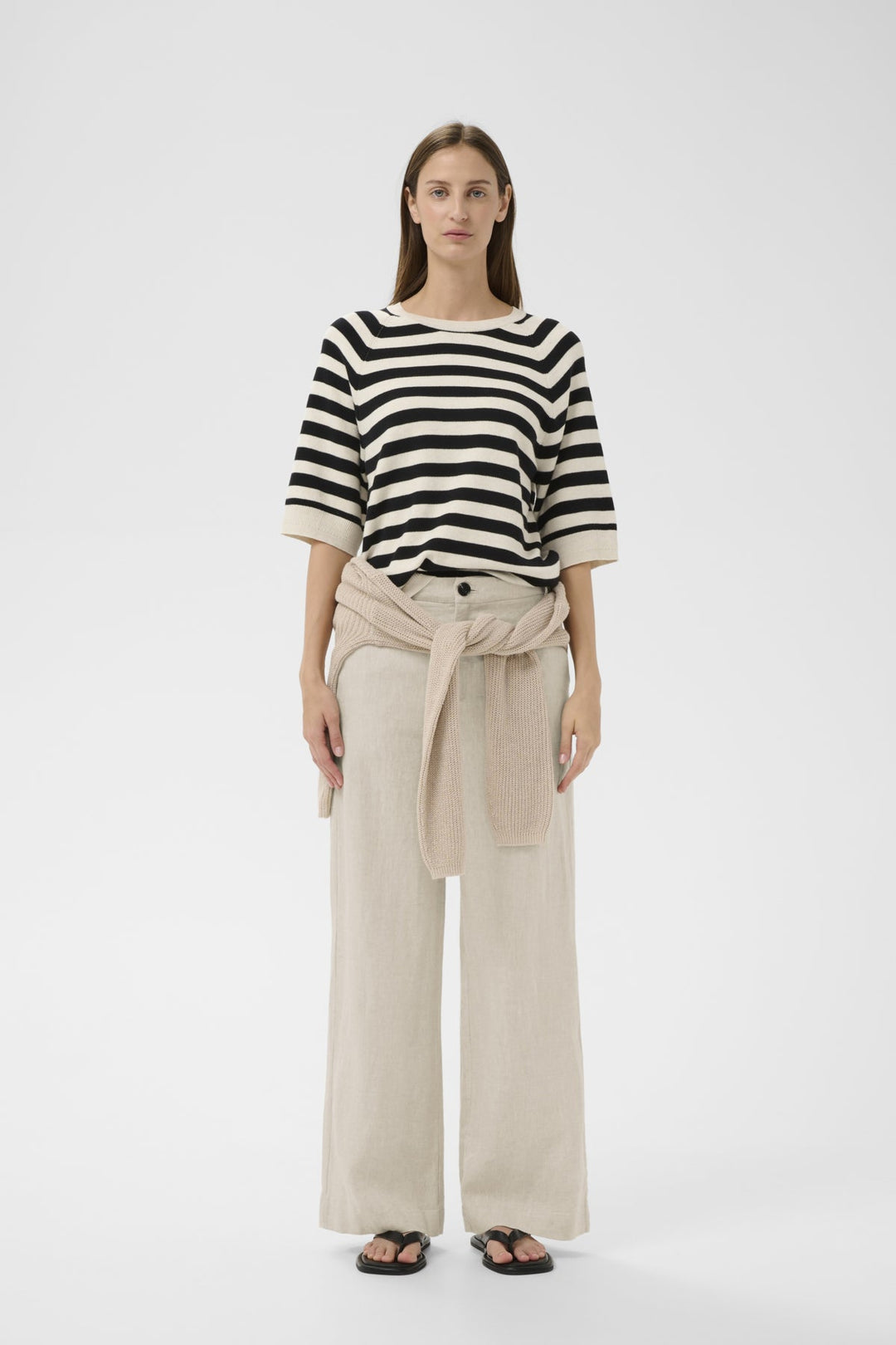 Solinaiw Pants Ecru Melange | Bukser | Smuk