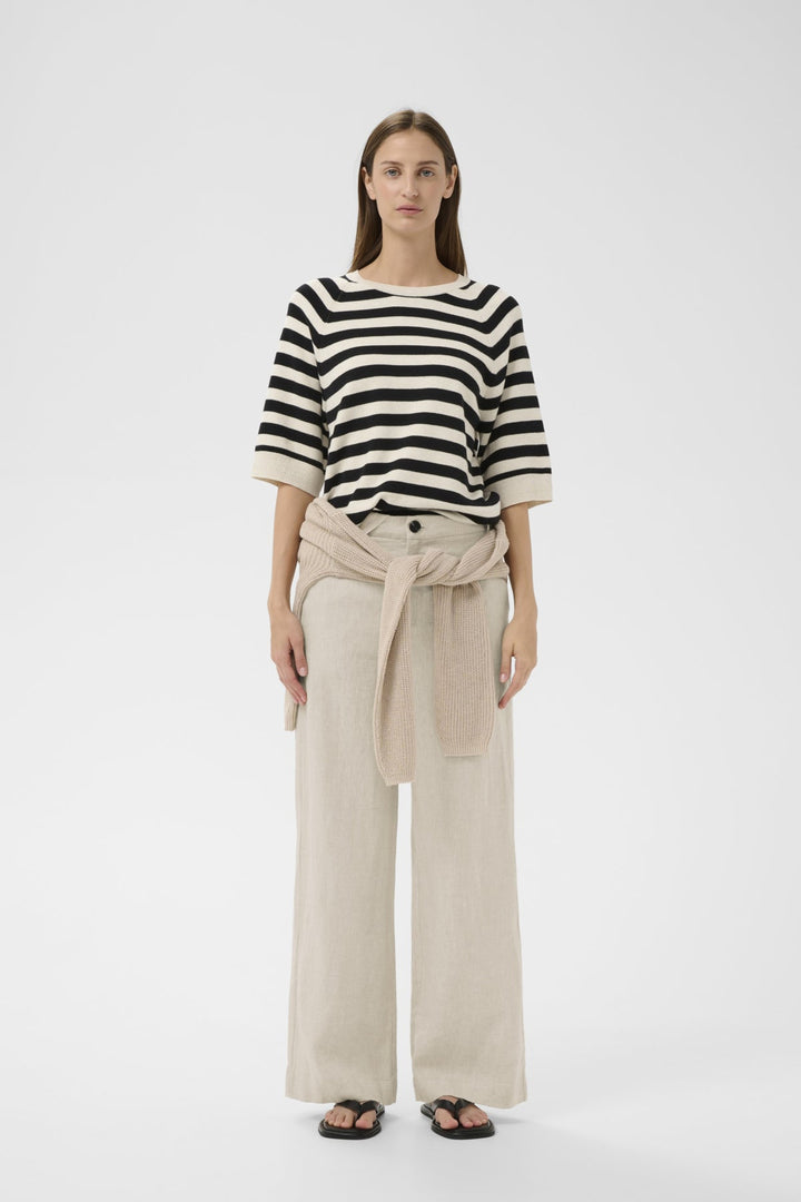 Solinaiw Pants Ecru Melange | Bukser | Smuk