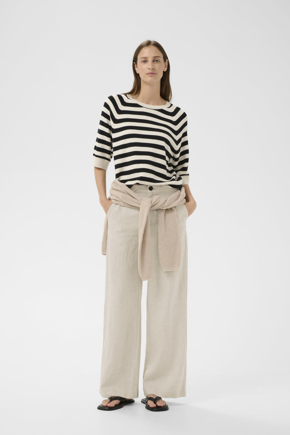 Solinaiw Pants Ecru Melange | Bukser | Smuk