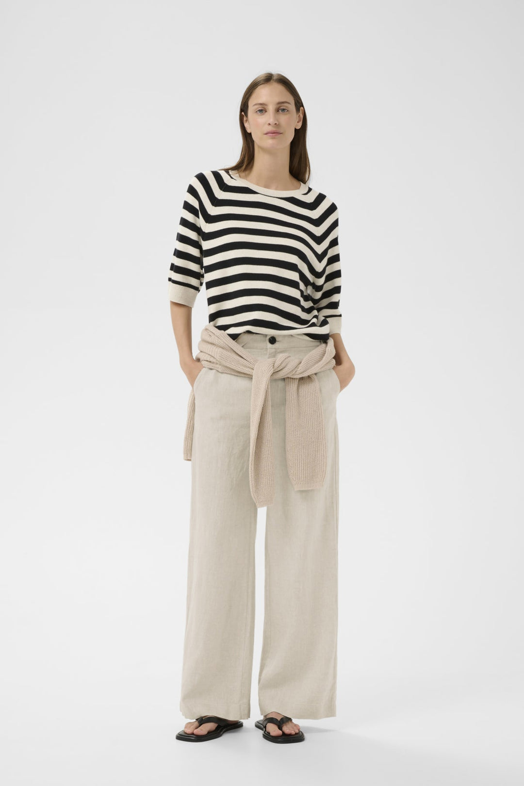 Solinaiw Pants Ecru Melange | Bukser | Smuk