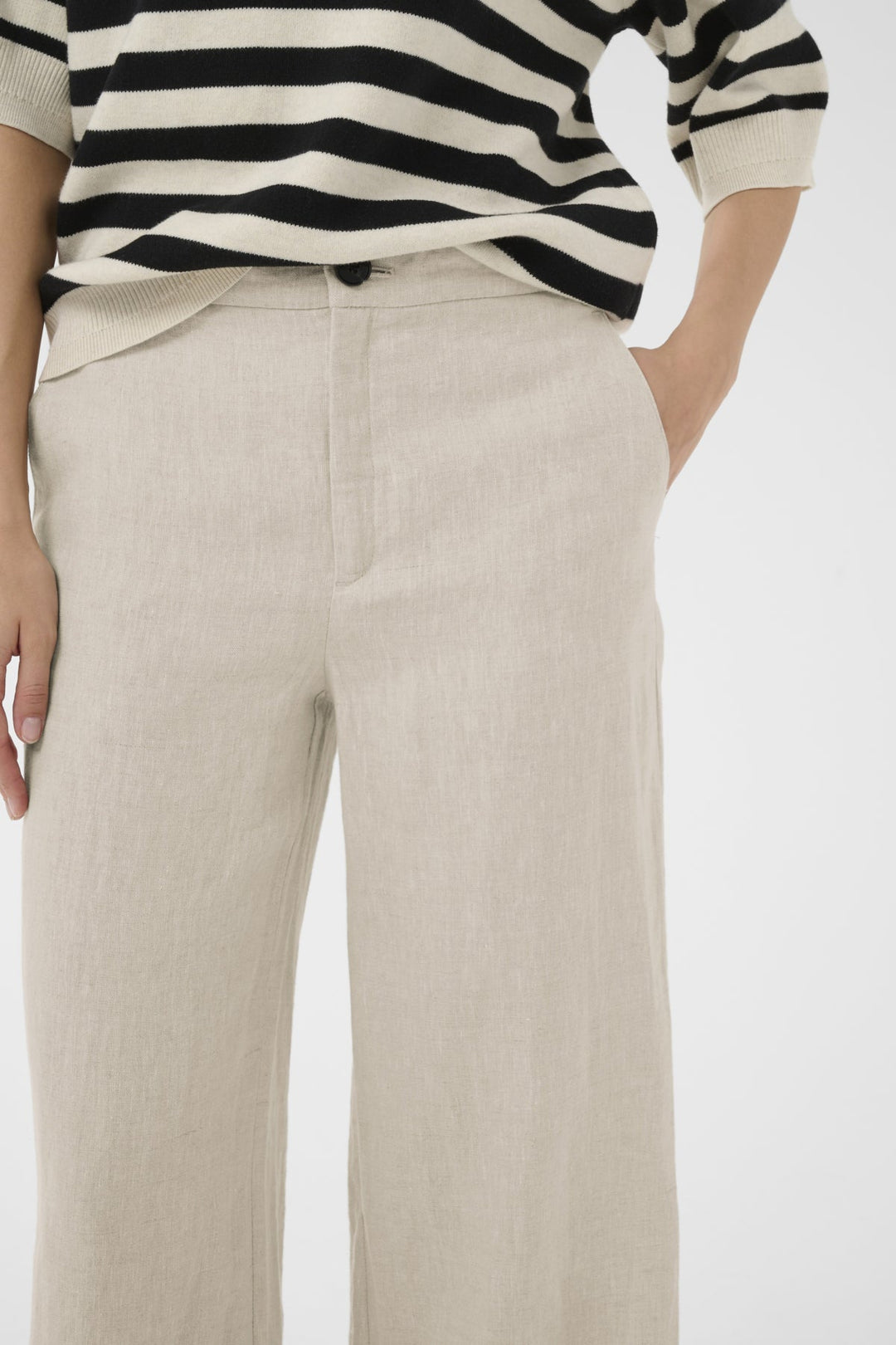 Solinaiw Pants Ecru Melange | Bukser | Smuk