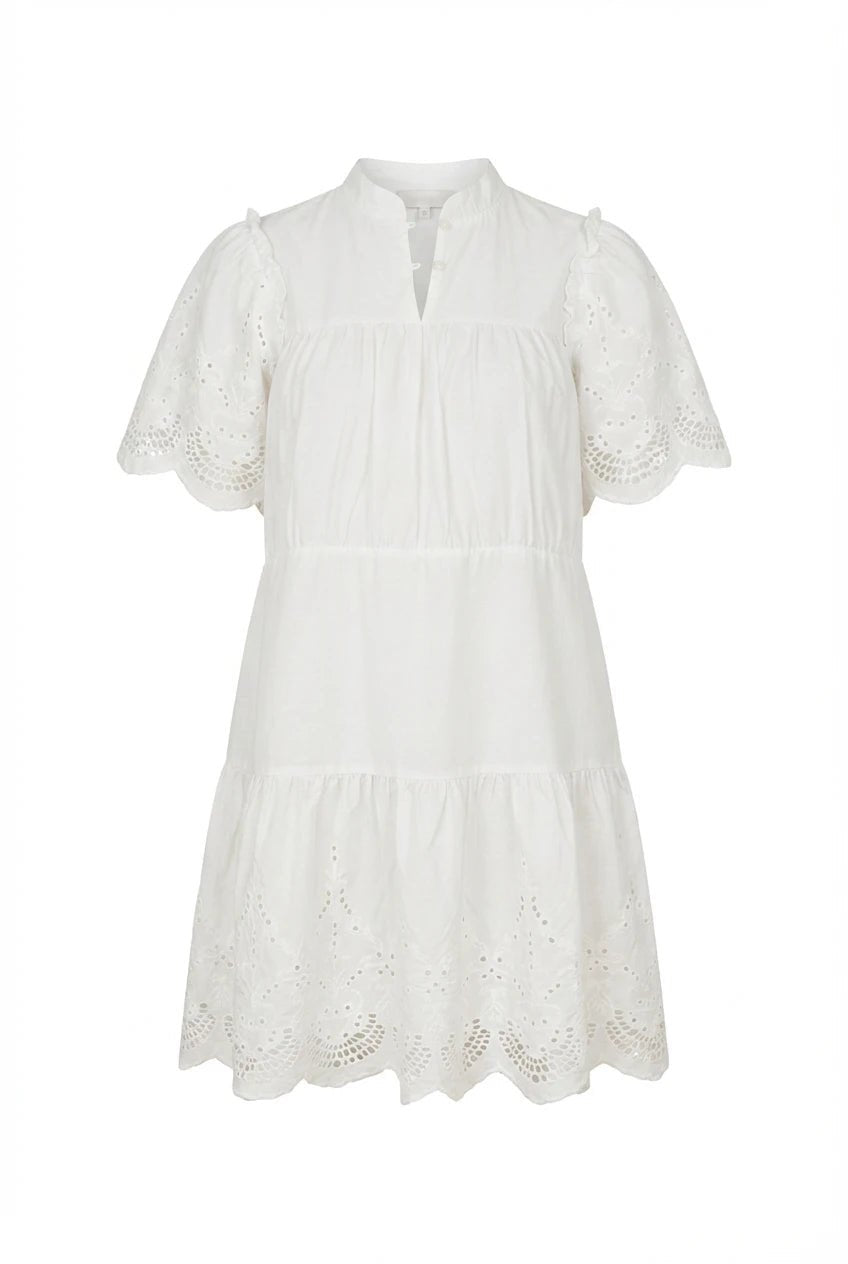 Solveig Dress White Embroidery | Kjoler | Smuk