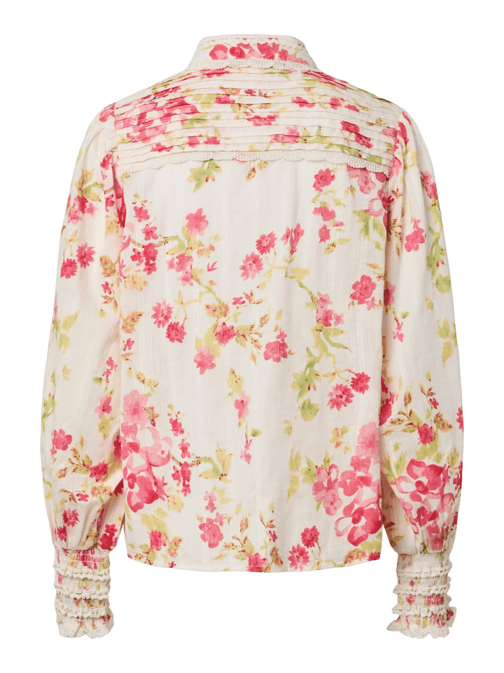 Somelli Ls Shirt Birch Red Flowers | Skjorter og bluser | Smuk