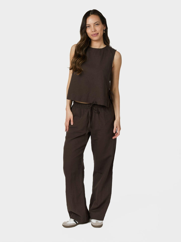 Sonar Linen Pants Dark Brown | Bukser | Smuk