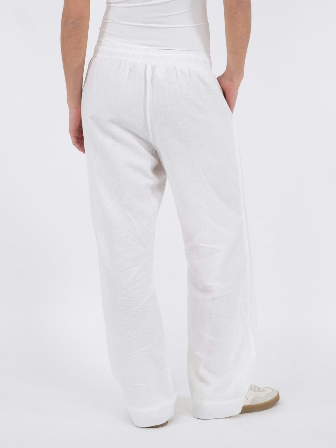 Sonar Linen Pants White | Bukser | Smuk - Dameklær på nett