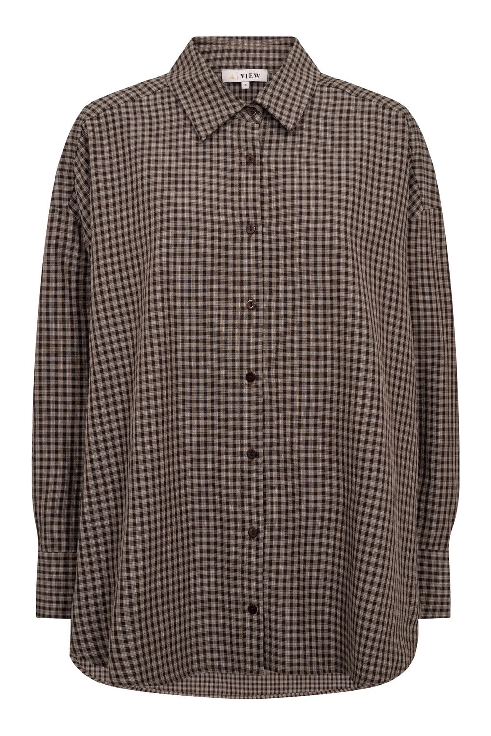 Sonja Check Shirt Dark Brown | Skjorter og bluser | Smuk