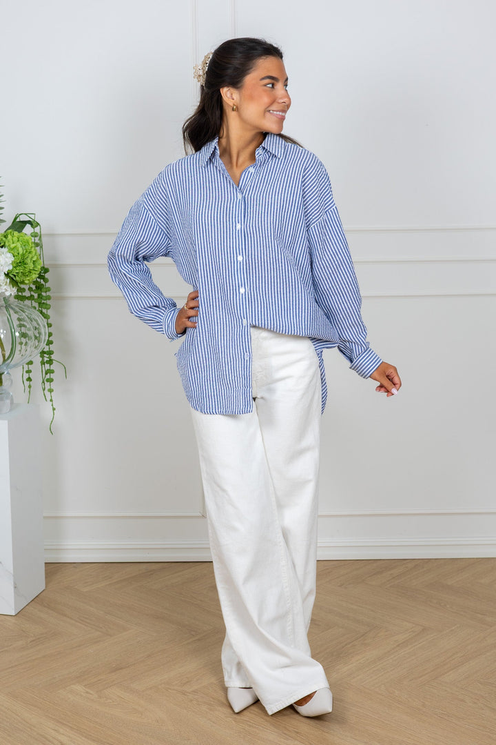 Sonja New Shirt Navy/White | Shorts | Smuk