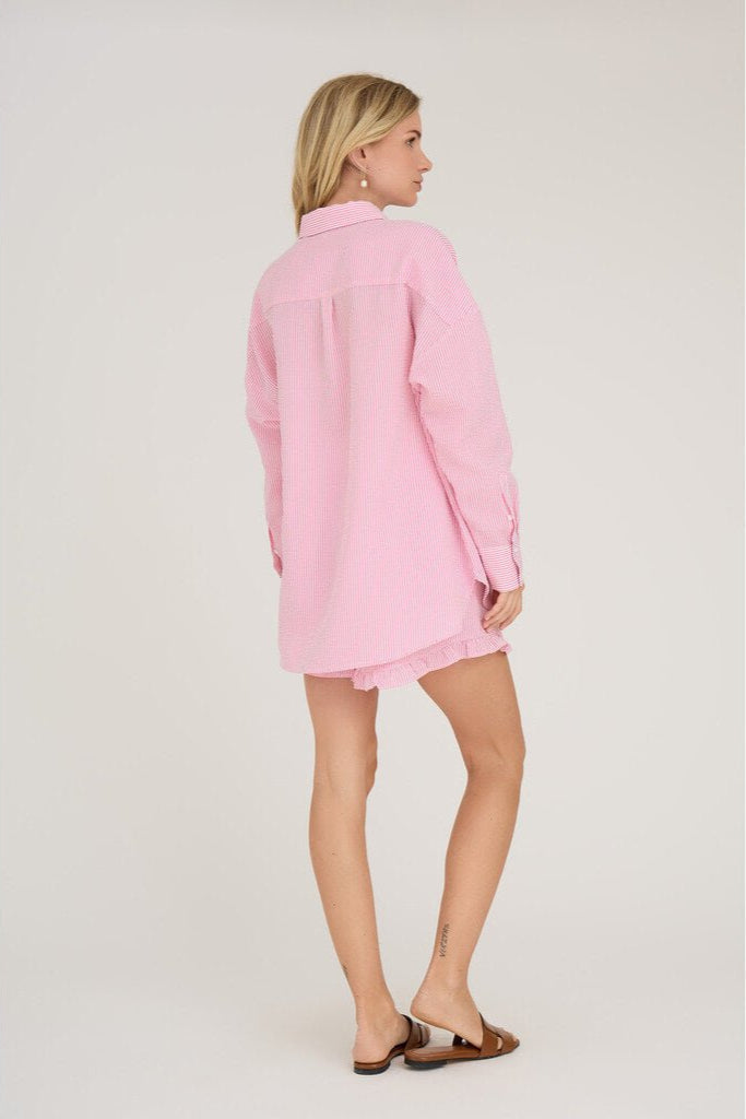 Sonja Shirt Hot Pink/White