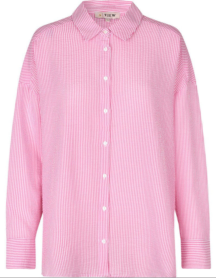 Sonja Shirt Hot Pink/White