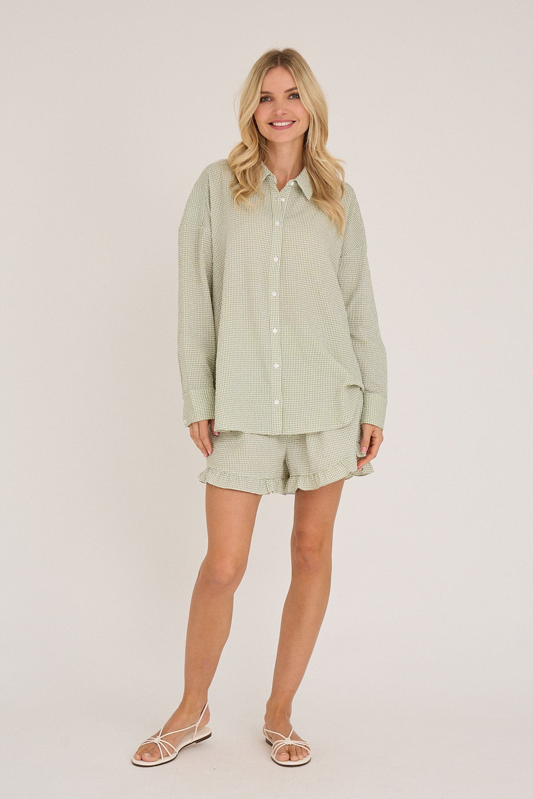 Sonja Shirt Light Green | Skjorter og bluser | Smuk