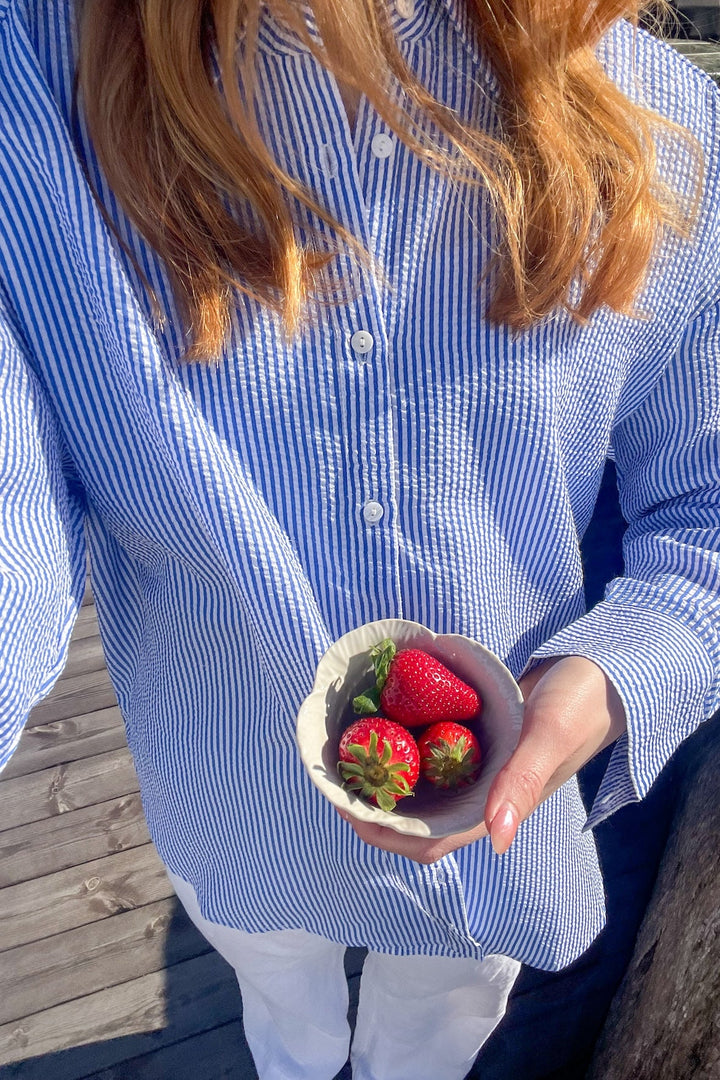 Sonja Shirt Navy/White | Skjorter og bluser | Smuk - Dameklær på nett