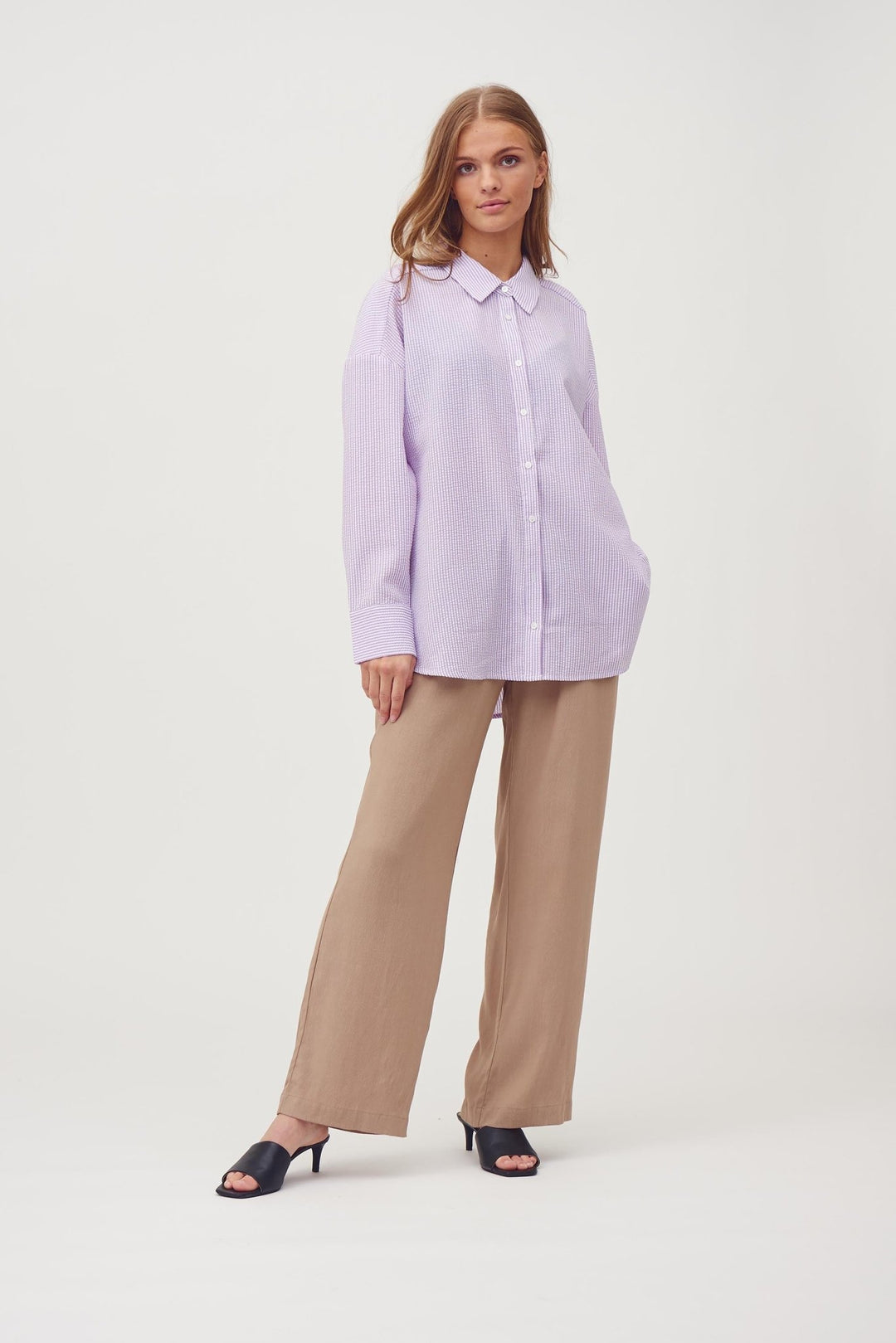Sonja Shirt Purple/White | Skjorter og bluser | Smuk