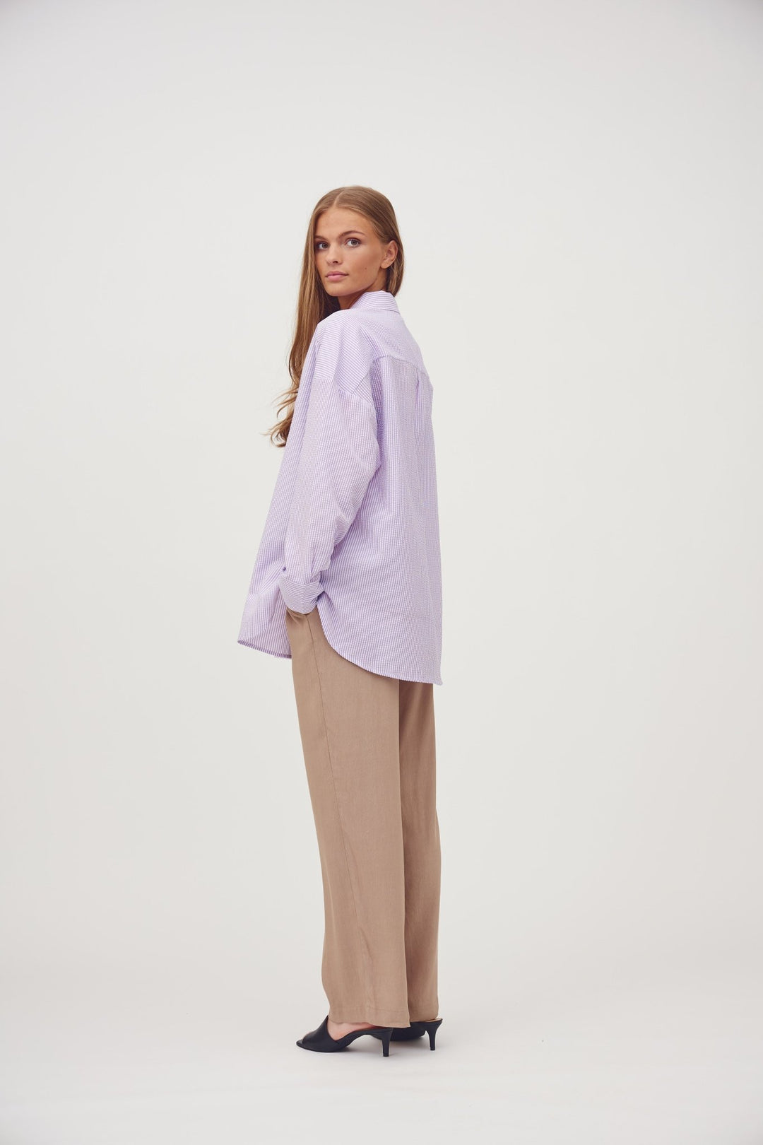 Sonja Shirt Purple/White | Skjorter og bluser | Smuk