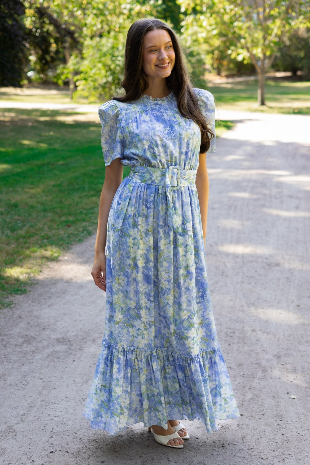 Sophie Puff Maxi Dress Wisteria Kiss | Kjoler | Smuk