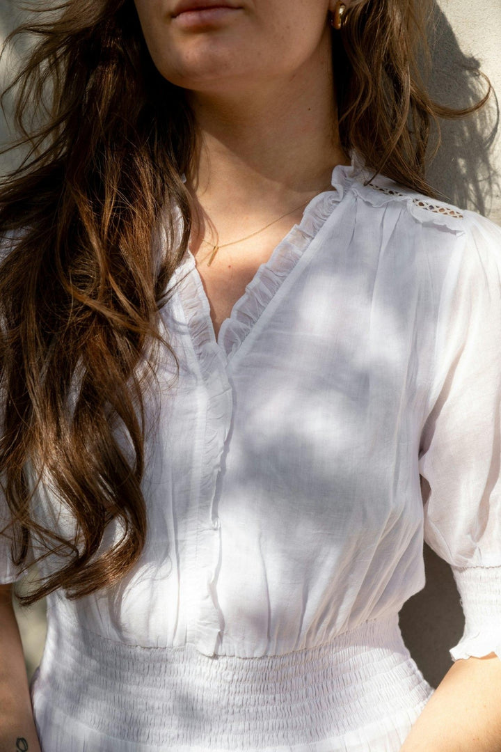 Sophie S Voile Dress White | Kjoler | Smuk - Dameklær på nett