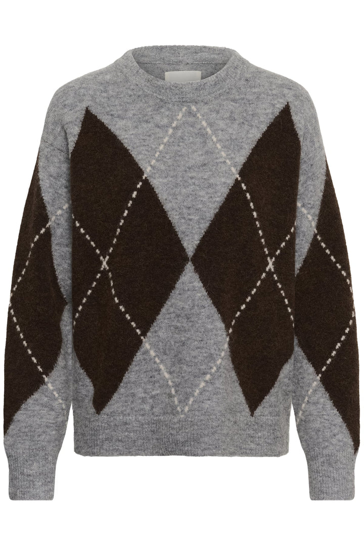 Sorayas Pullover Brown/Grey Check | Genser | Smuk