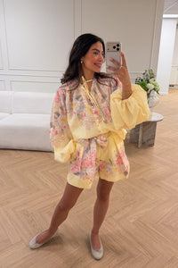 Spring Blouse Jaune Flower