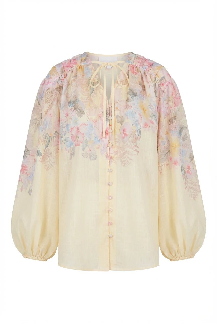 Spring Blouse Jaune Flower | Skjorter og bluser | Smuk
