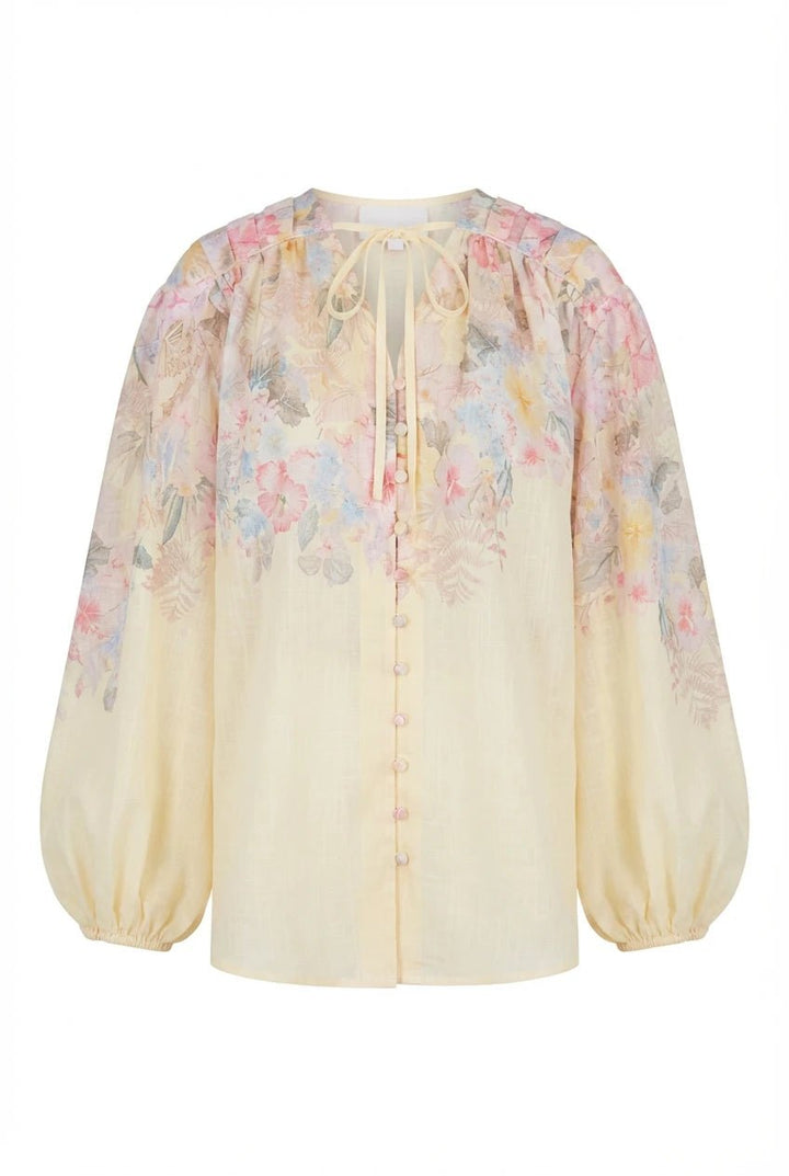 Spring Blouse Jaune Flower | Skjorter og bluser | Smuk