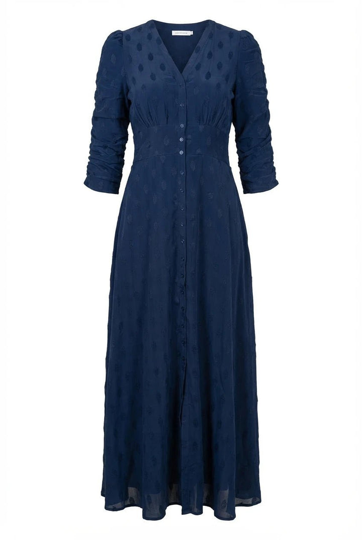 Spring Button - Down Dress Marine | Kjoler | Smuk