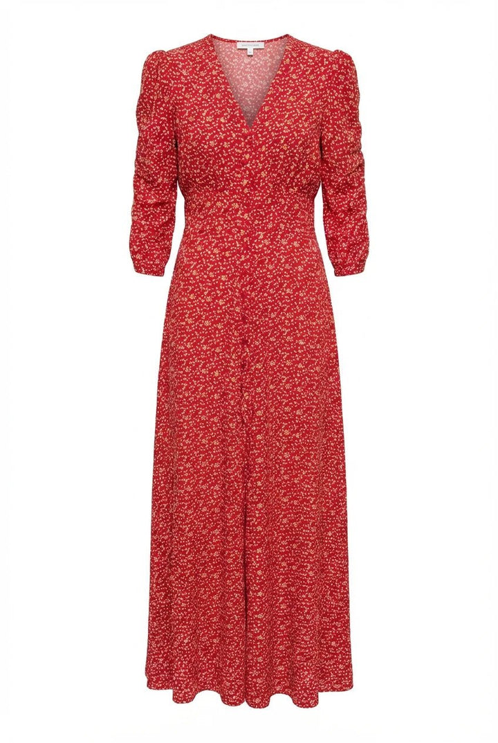 Spring Button - Down Dress Red Dots | Kjoler | Smuk