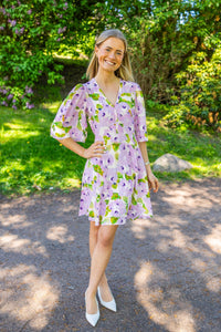 Spring V-Neck Dress Delicate