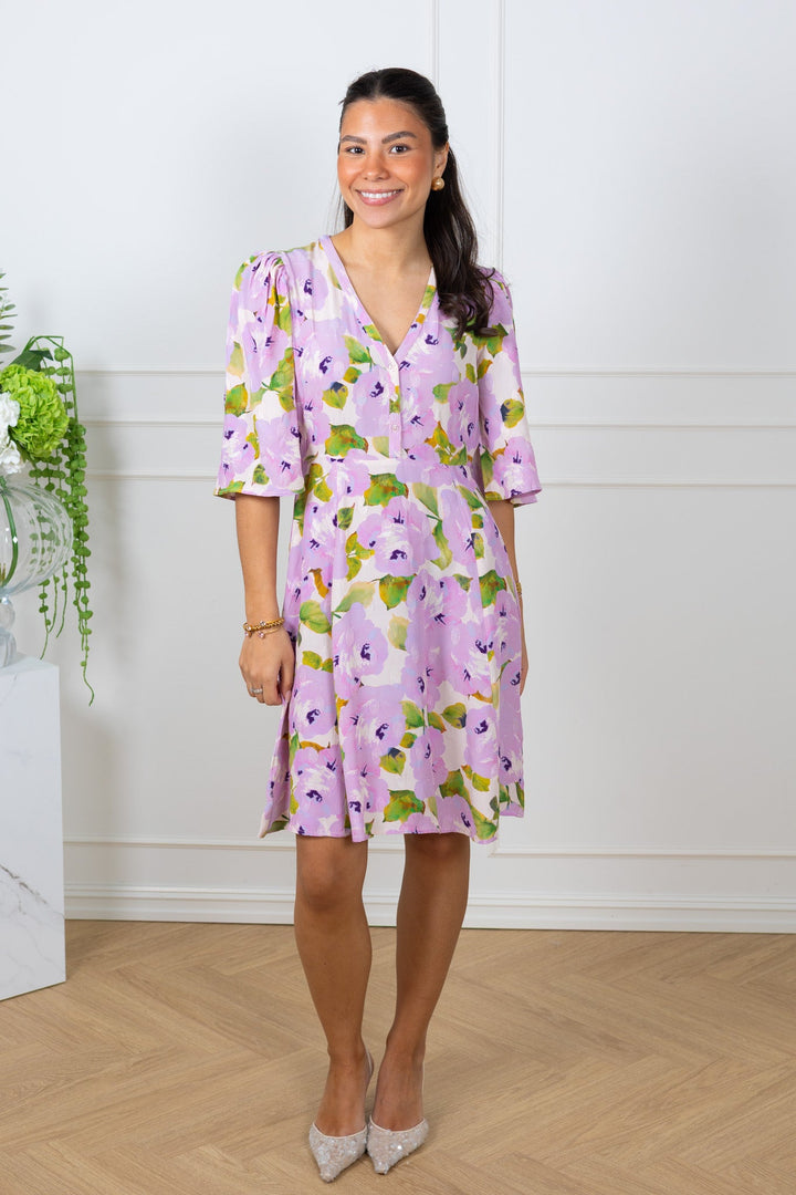 Spring V - Neck Dress Delicate | Kjoler | Smuk