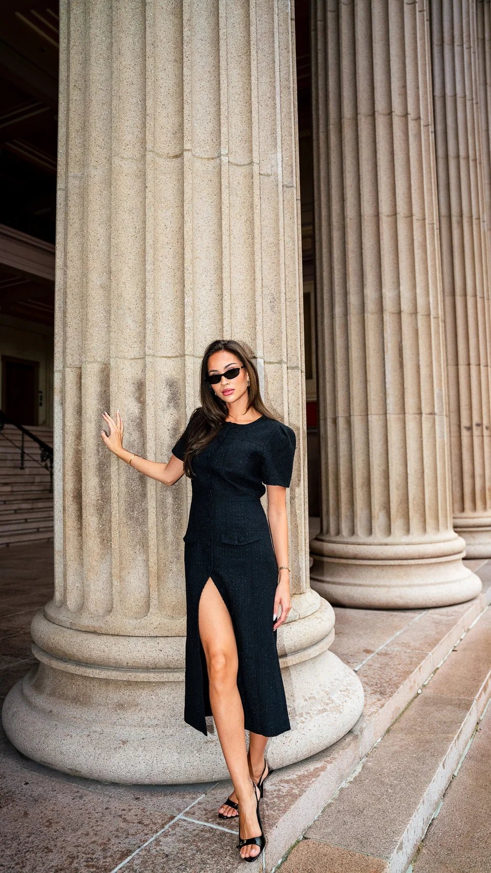 Stassie Midi Dress Black | Kjoler | Smuk