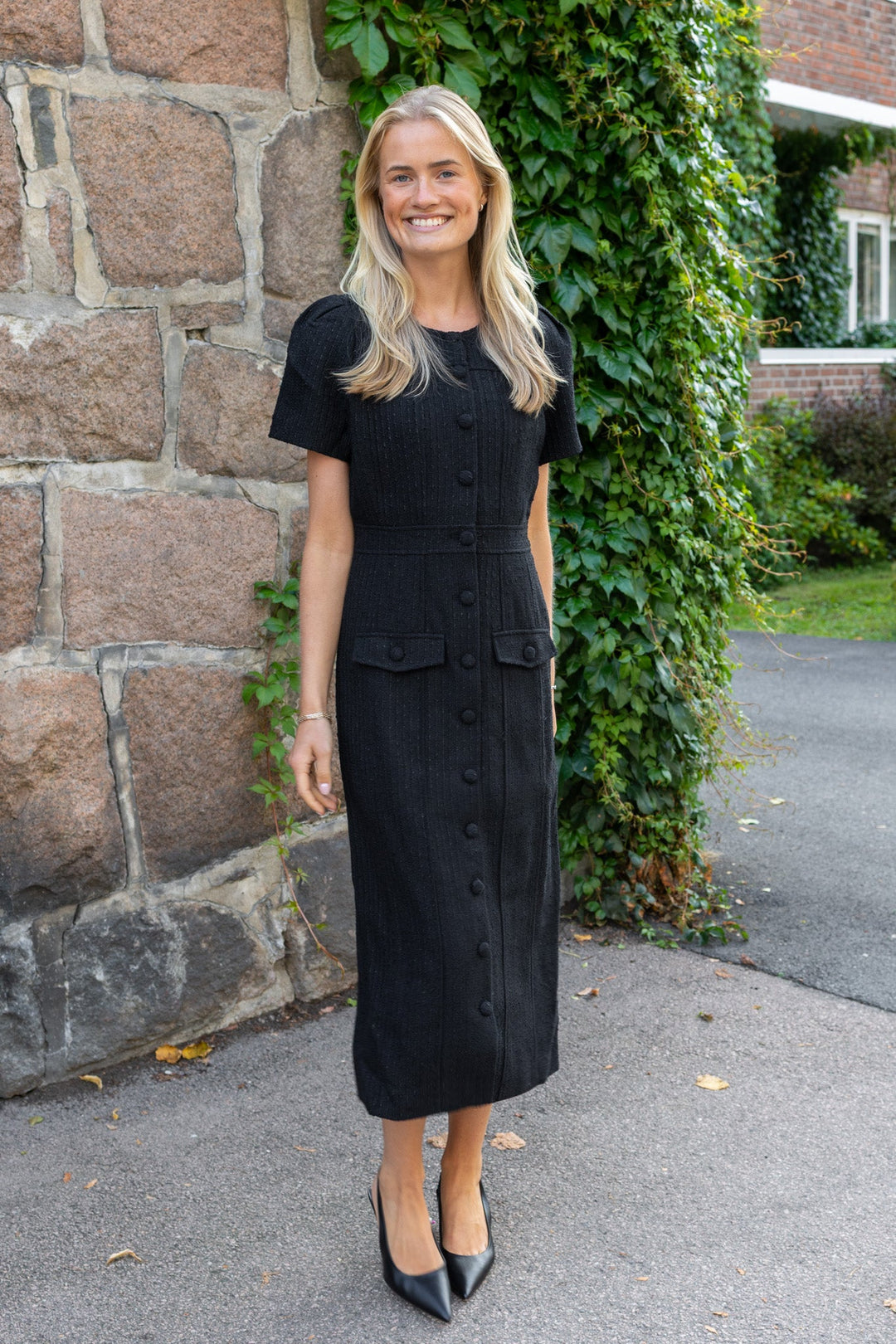 Stassie Midi Dress Black | Kjoler | Smuk