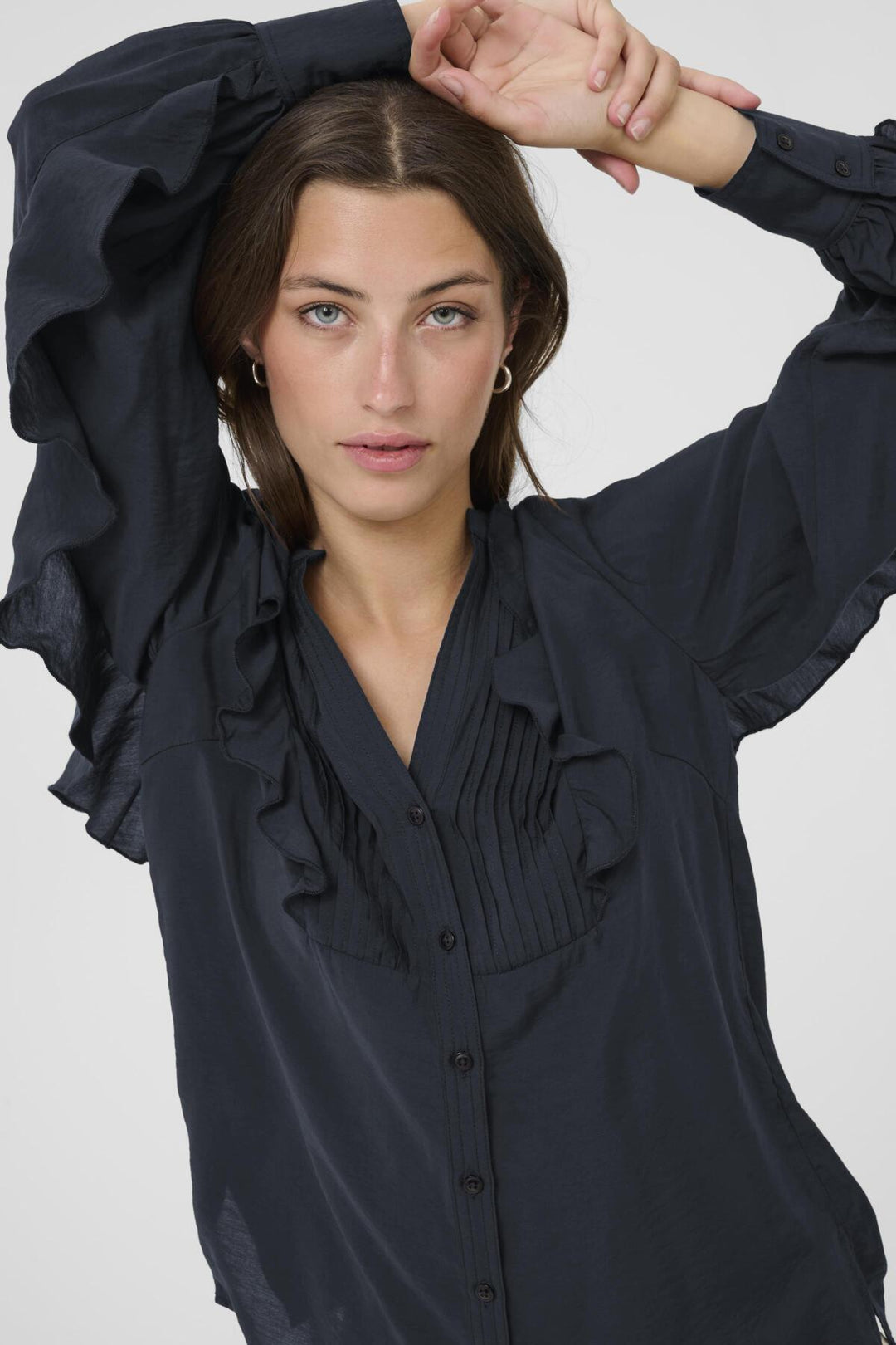 Stefani Shirt Dark Navy | Skjorter og bluser | Smuk - Dameklær på nett
