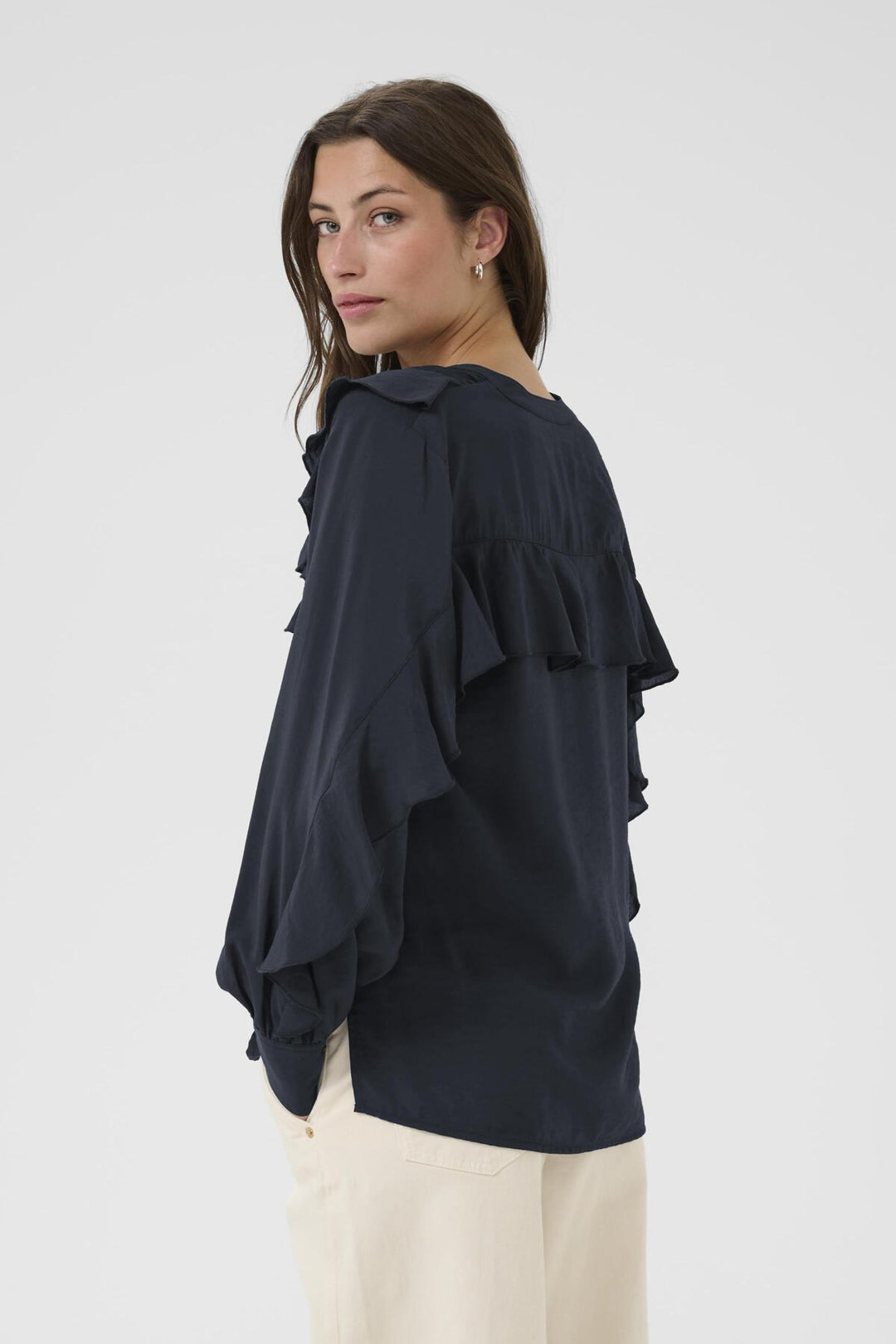 Stefani Shirt Dark Navy | Skjorter og bluser | Smuk - Dameklær på nett