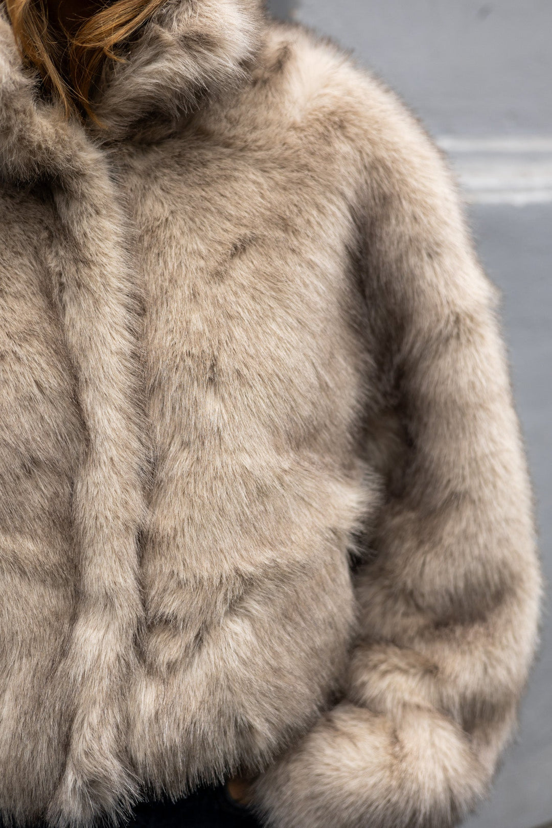Steff Faux Fur Jacket Beige | Yttertøy | Smuk - Dameklær på nett