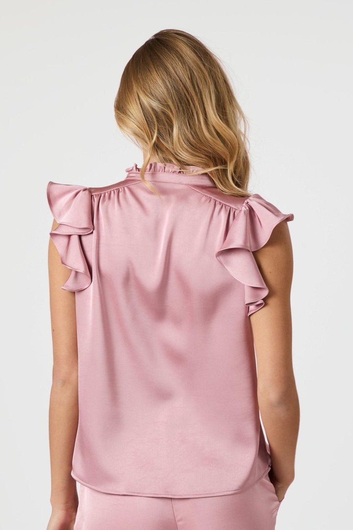 Stella Heavy Sateen Blouse Evening Rose | Skjorter og bluser | Smuk - Dameklær på nett